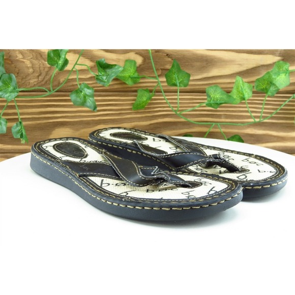 Born Concept Sz 7 M Black Flip Flop Synthetic Women Sandals - Picture 4 of 11